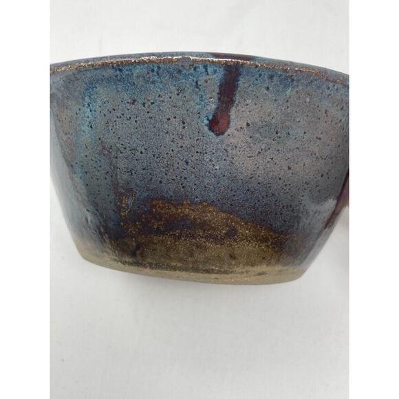 Hand Thrown Pottery Bowl Dark Cereal Soup - Picture 4 of 6